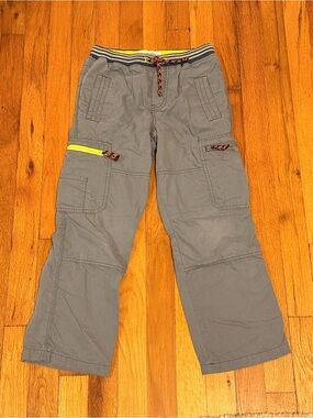 Mini Boden Boys Cargo Pants Lined Grey size 9